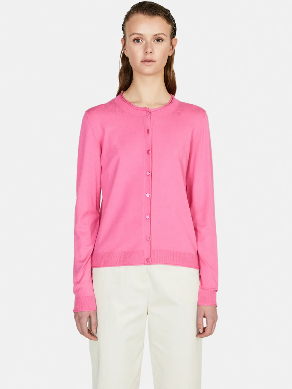 Women Sisley Jumpers & Knitwear<Solid Color Cardigan