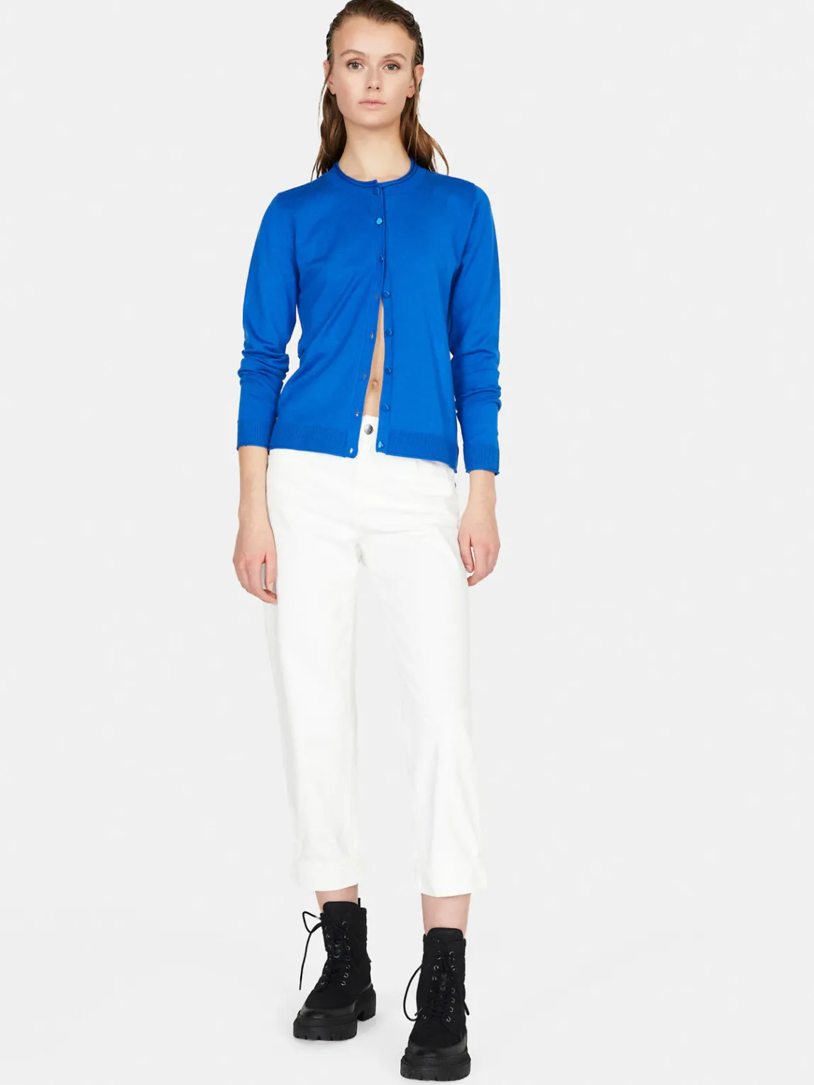 Women Sisley Jumpers & Knitwear<Solid Color Cardigan