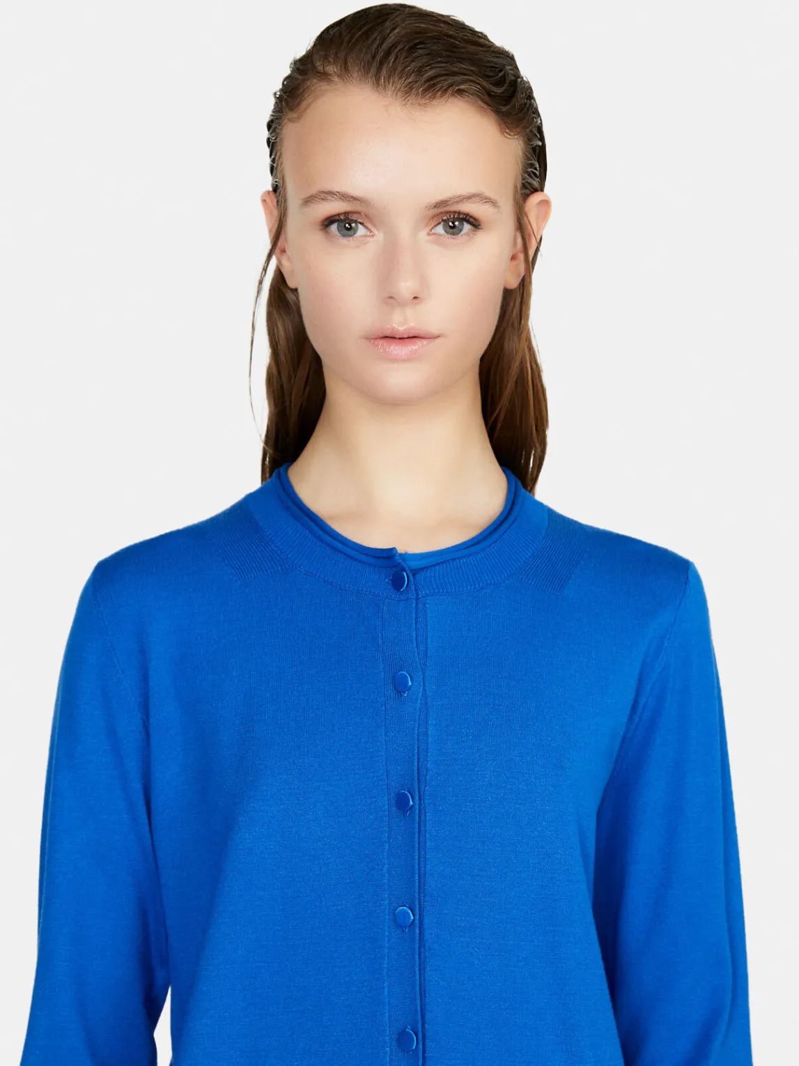 Women Sisley Jumpers & Knitwear<Solid Color Cardigan