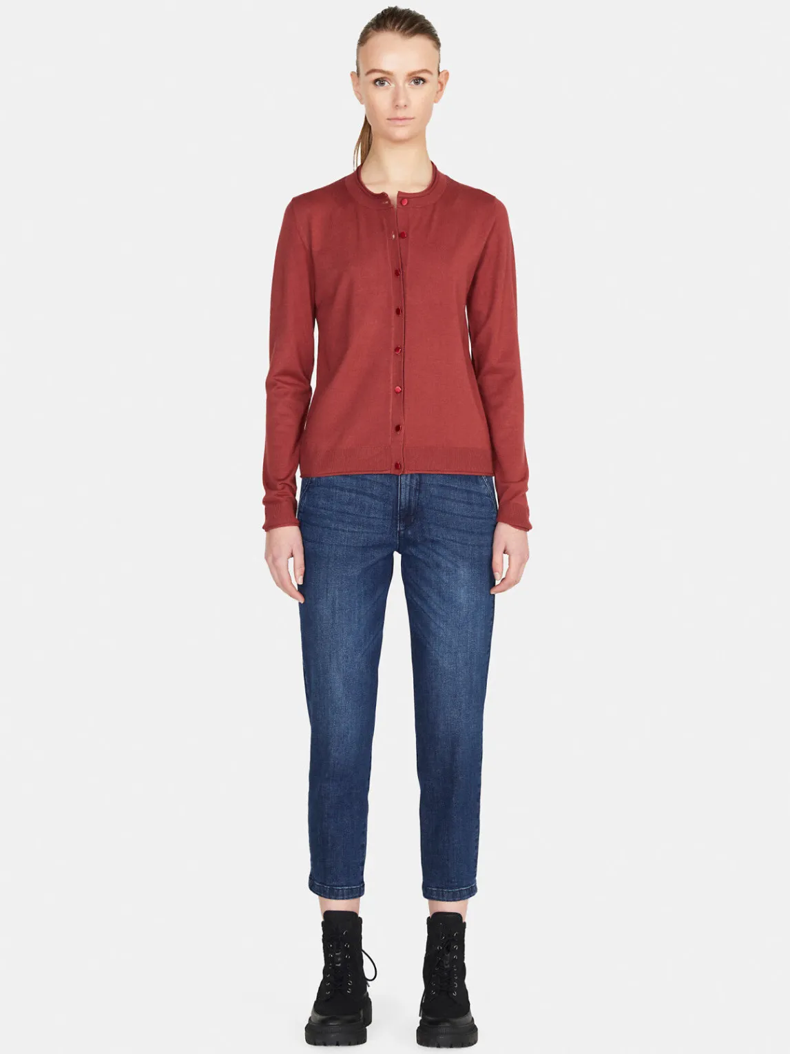 Women Sisley Jumpers & Knitwear<Solid Color Cardigan