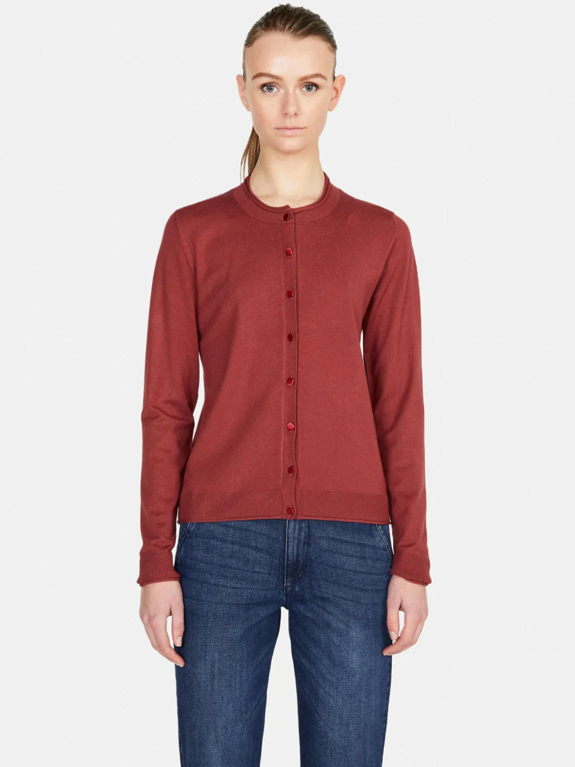 Women Sisley Jumpers & Knitwear<Solid Color Cardigan