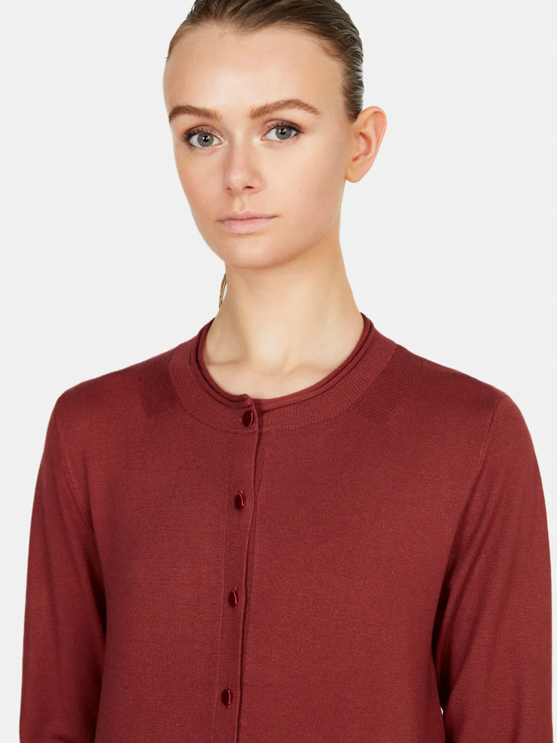 Women Sisley Jumpers & Knitwear<Solid Color Cardigan