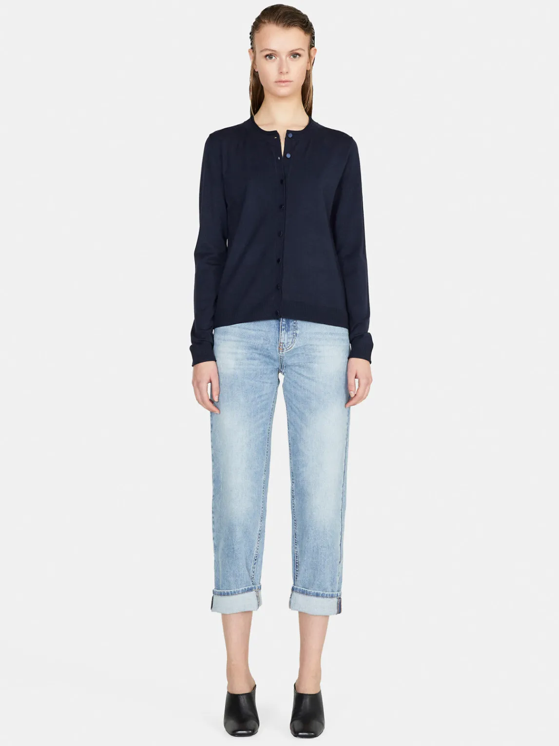 Women Sisley Jumpers & Knitwear<Solid Color Cardigan