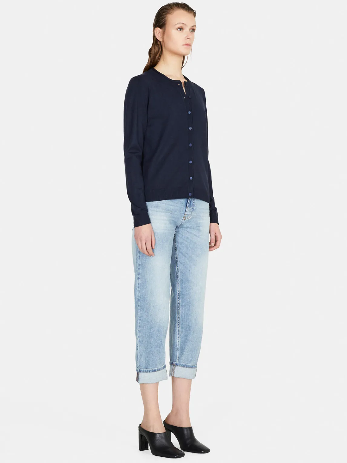 Women Sisley Jumpers & Knitwear<Solid Color Cardigan