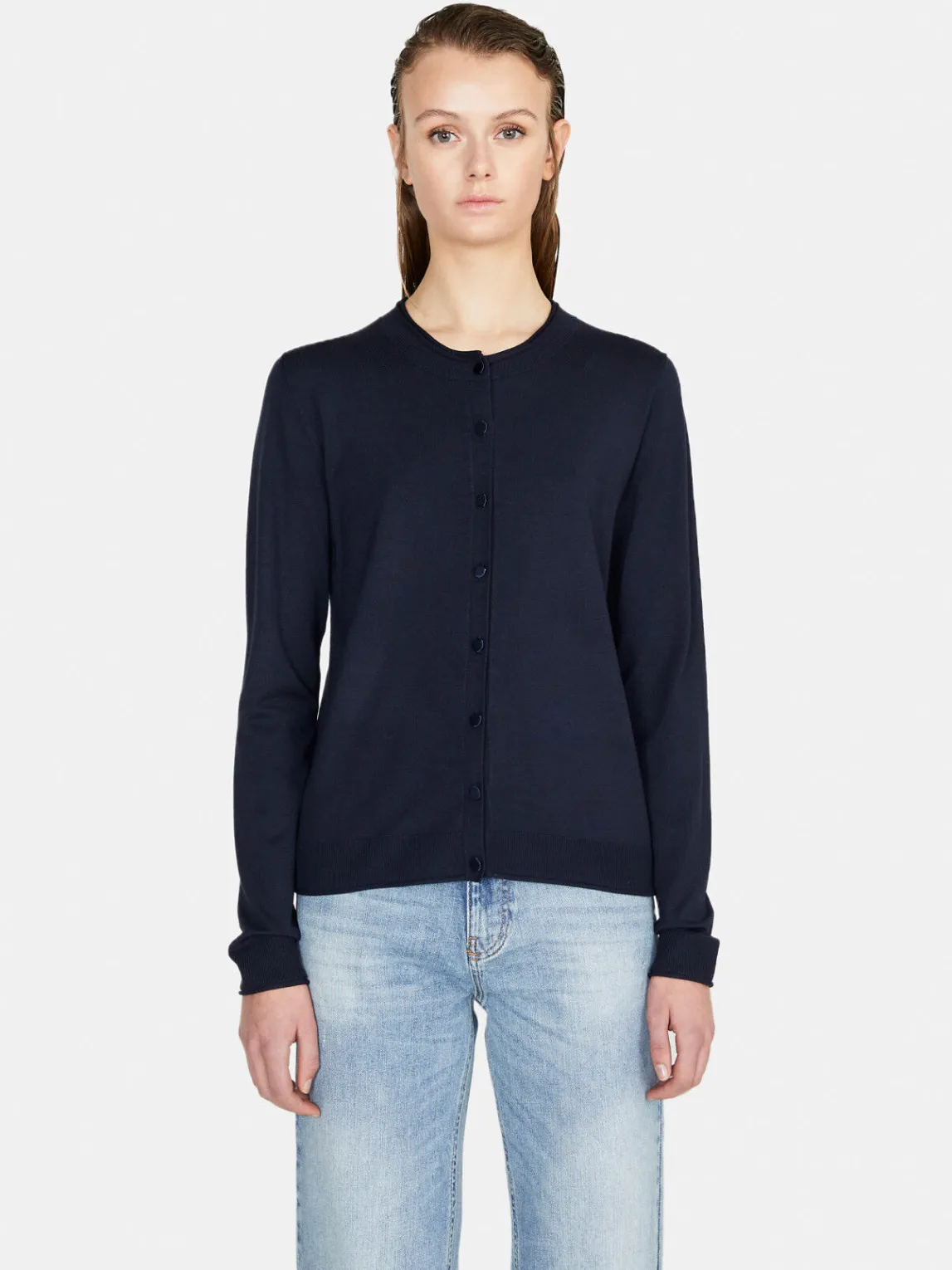 Women Sisley Jumpers & Knitwear<Solid Color Cardigan