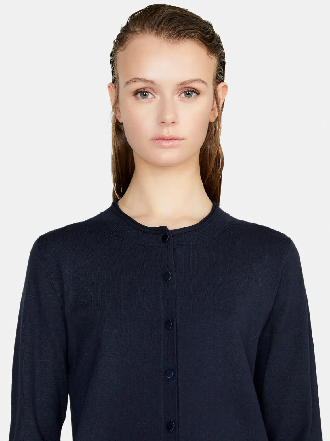 Women Sisley Jumpers & Knitwear<Solid Color Cardigan