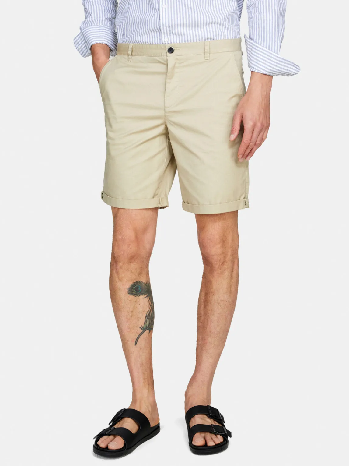 Men Sisley Trousers<Solid Colored Bermudas