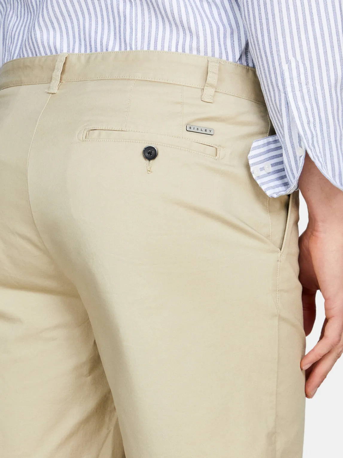 Men Sisley Trousers<Solid Colored Bermudas