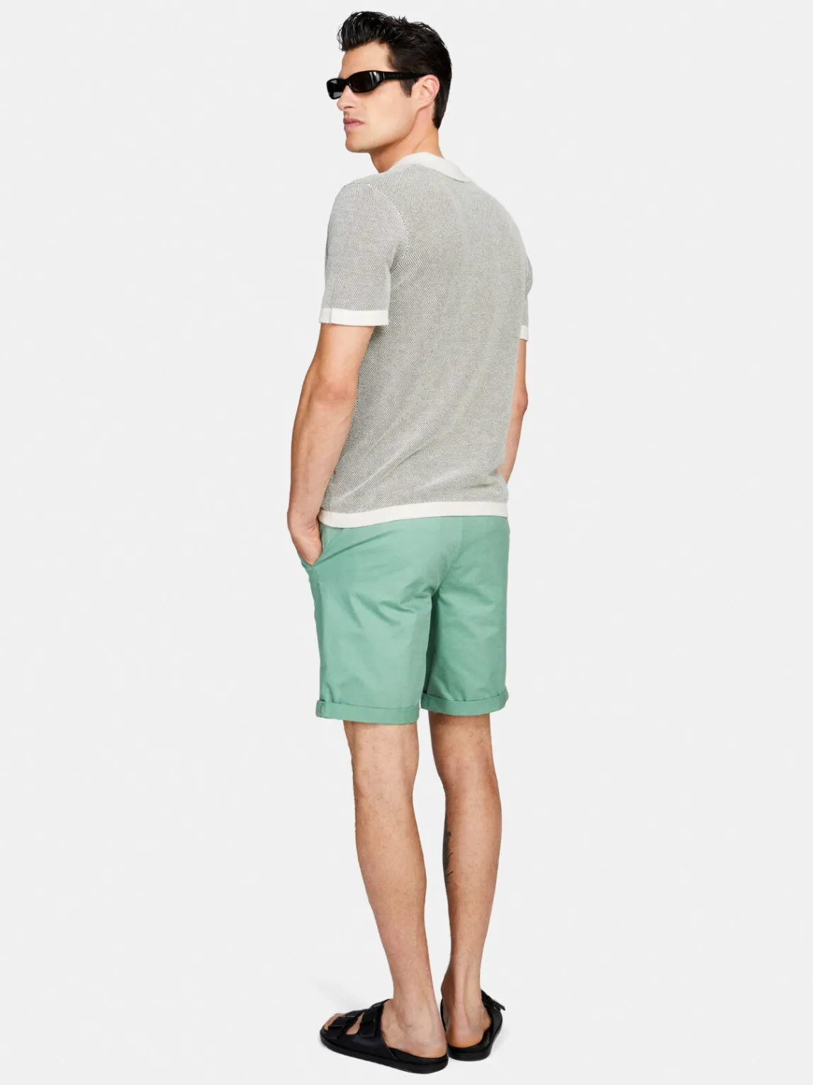 Men Sisley Trousers<Solid Colored Bermudas