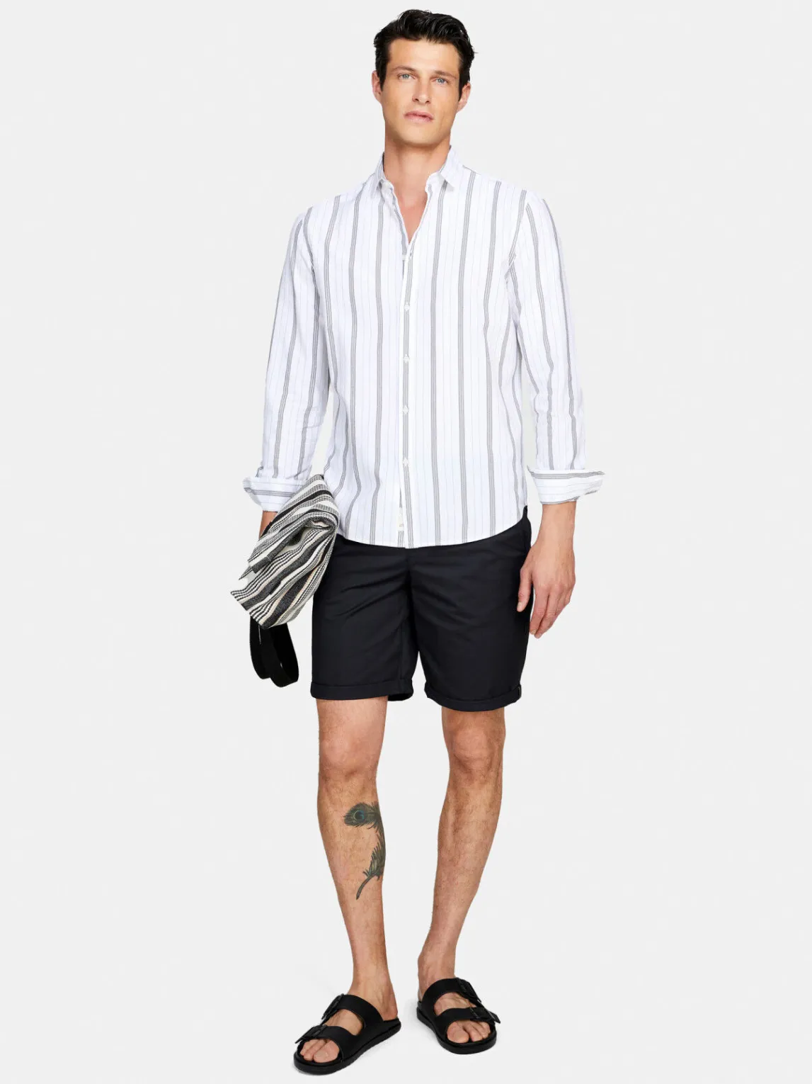 Men Sisley Trousers<Solid Colored Bermudas