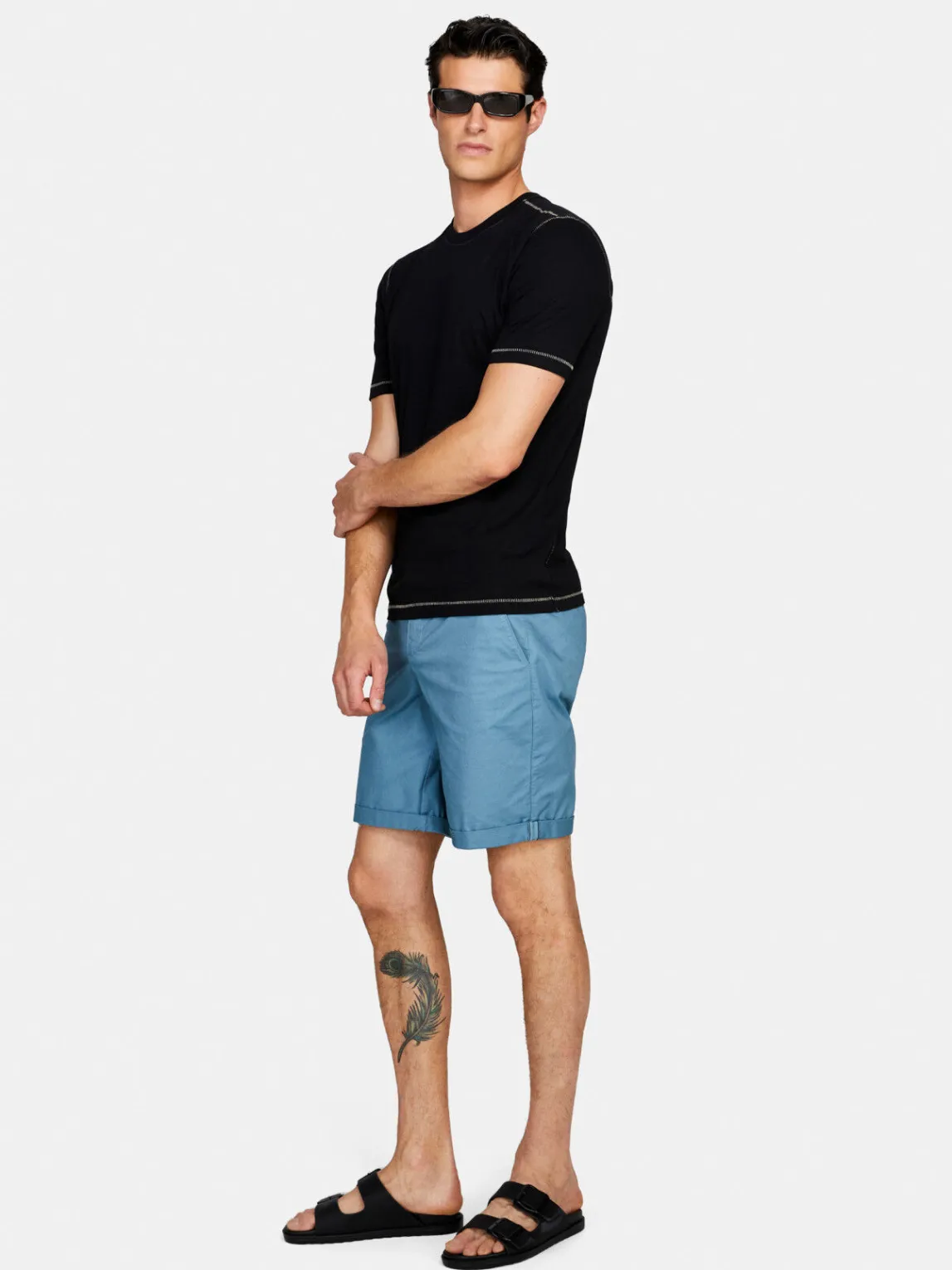 Men Sisley Trousers<Solid Colored Bermudas