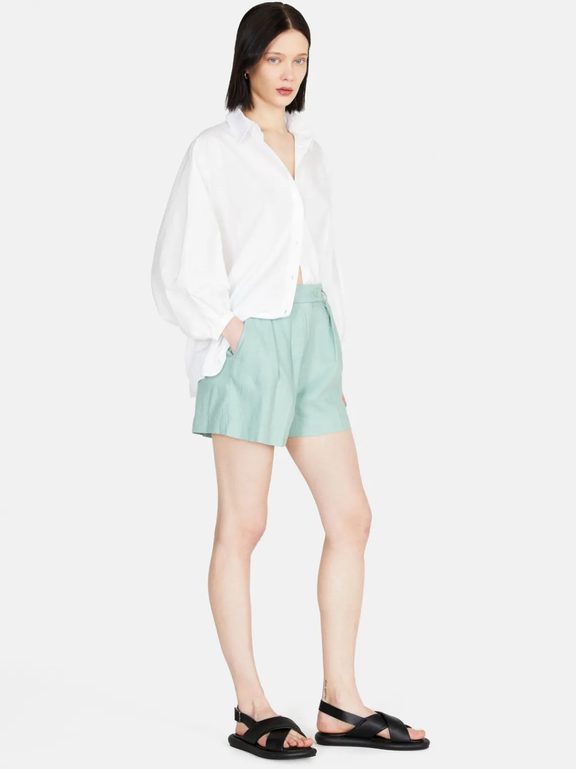 Women Sisley Trousers<Solid Colored Shorts