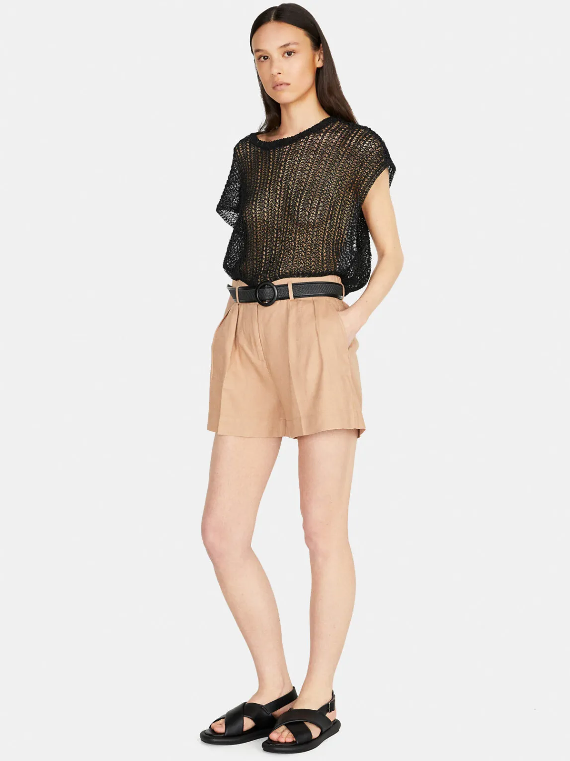 Women Sisley Trousers<Solid Colored Shorts