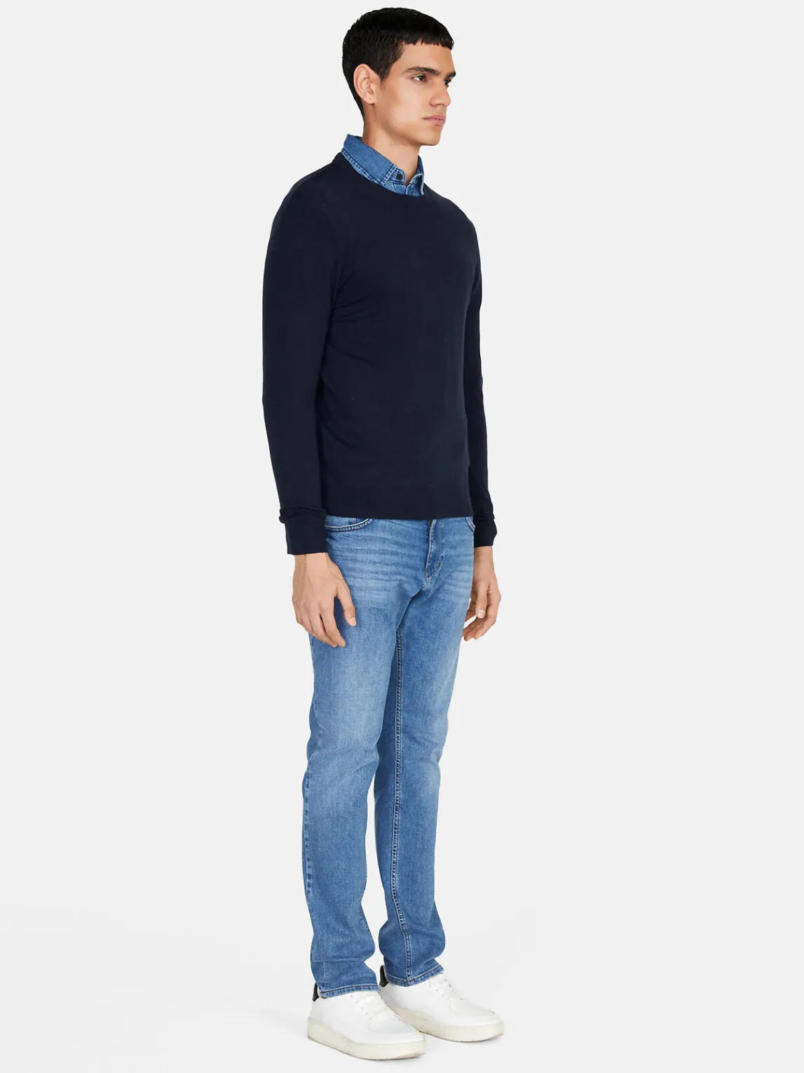 Men Sisley Jumpers & Knitwear<Solid Colored Sweater