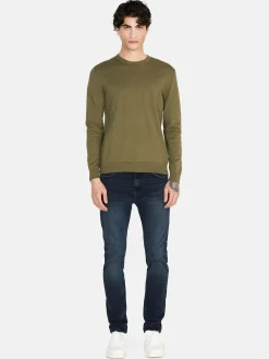 Men Sisley Jumpers & Knitwear<Solid Colored Sweater