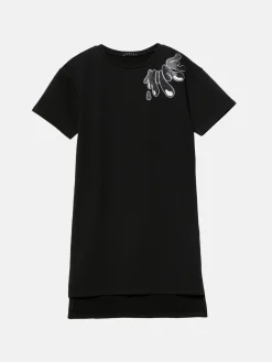 Girls Sisley Dresses & Jumpsuits<Sweatshirt Dress With Glittery Logo