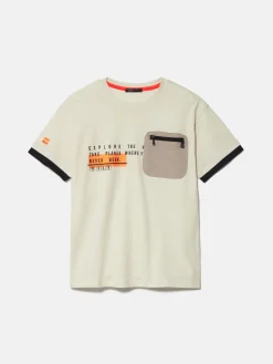 Boys Sisley Shirts & T-Shirts<T-Shirt With Clashing Pocket
