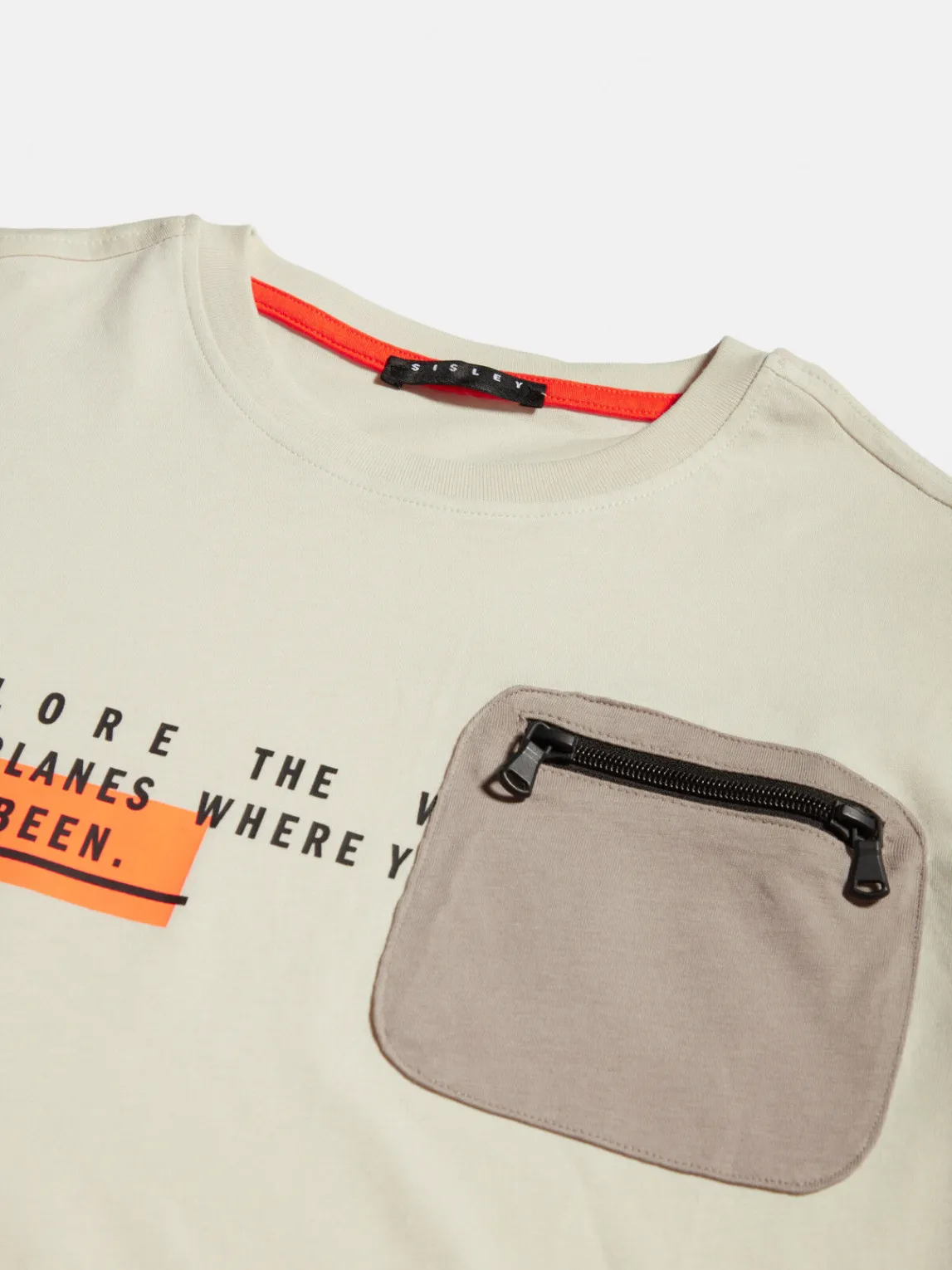 Boys Sisley Shirts & T-Shirts<T-Shirt With Clashing Pocket