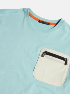 Boys Sisley Shirts & T-Shirts<T-Shirt With Clashing Pocket