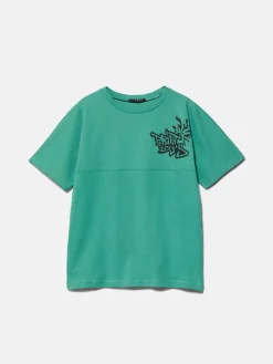 Boys Sisley Shirts & T-Shirts<T-Shirt With Graffiti Print