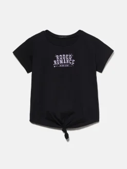 Girls Sisley Tops & T-Shirts<T-Shirt With Knot And Print