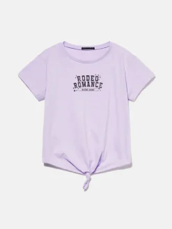 Girls Sisley Tops & T-Shirts<T-Shirt With Knot And Print