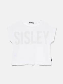 Girls Sisley Tops & T-Shirts<T-Shirt With Logo