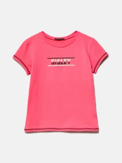 Girls Sisley Tops & T-Shirts<T-Shirt With Logo