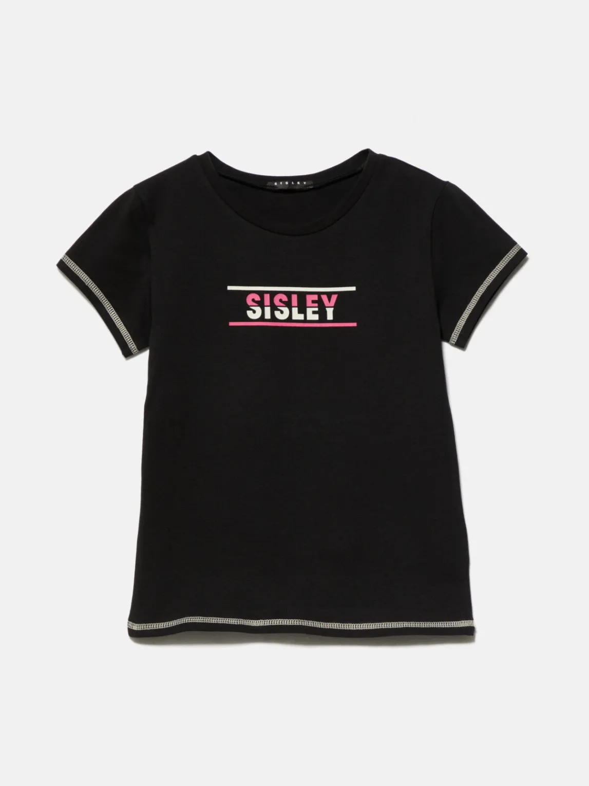Girls Sisley Tops & T-Shirts<T-Shirt With Logo