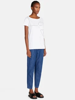 Women Sisley Tops & T-Shirts<T-Shirt With Print And Applique
