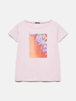 Women Sisley Tops & T-Shirts<T-Shirt With Print And Applique
