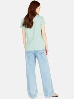 Women Sisley Tops & T-Shirts<T-Shirt With Print And Applique