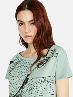 Women Sisley Tops & T-Shirts<T-Shirt With Print And Applique