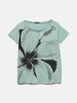 Women Sisley Tops & T-Shirts<T-Shirt With Print And Applique