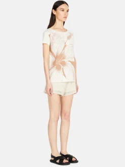 Women Sisley Tops & T-Shirts<T-Shirt With Print And Applique