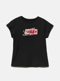 Girls Sisley Tops & T-Shirts<T-Shirt With Print And 3D Embroidery