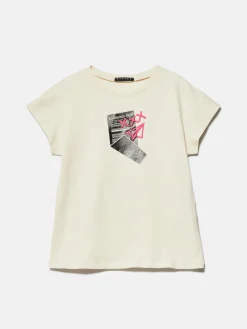 Girls Sisley Tops & T-Shirts<T-Shirt With Print And 3D Embroidery