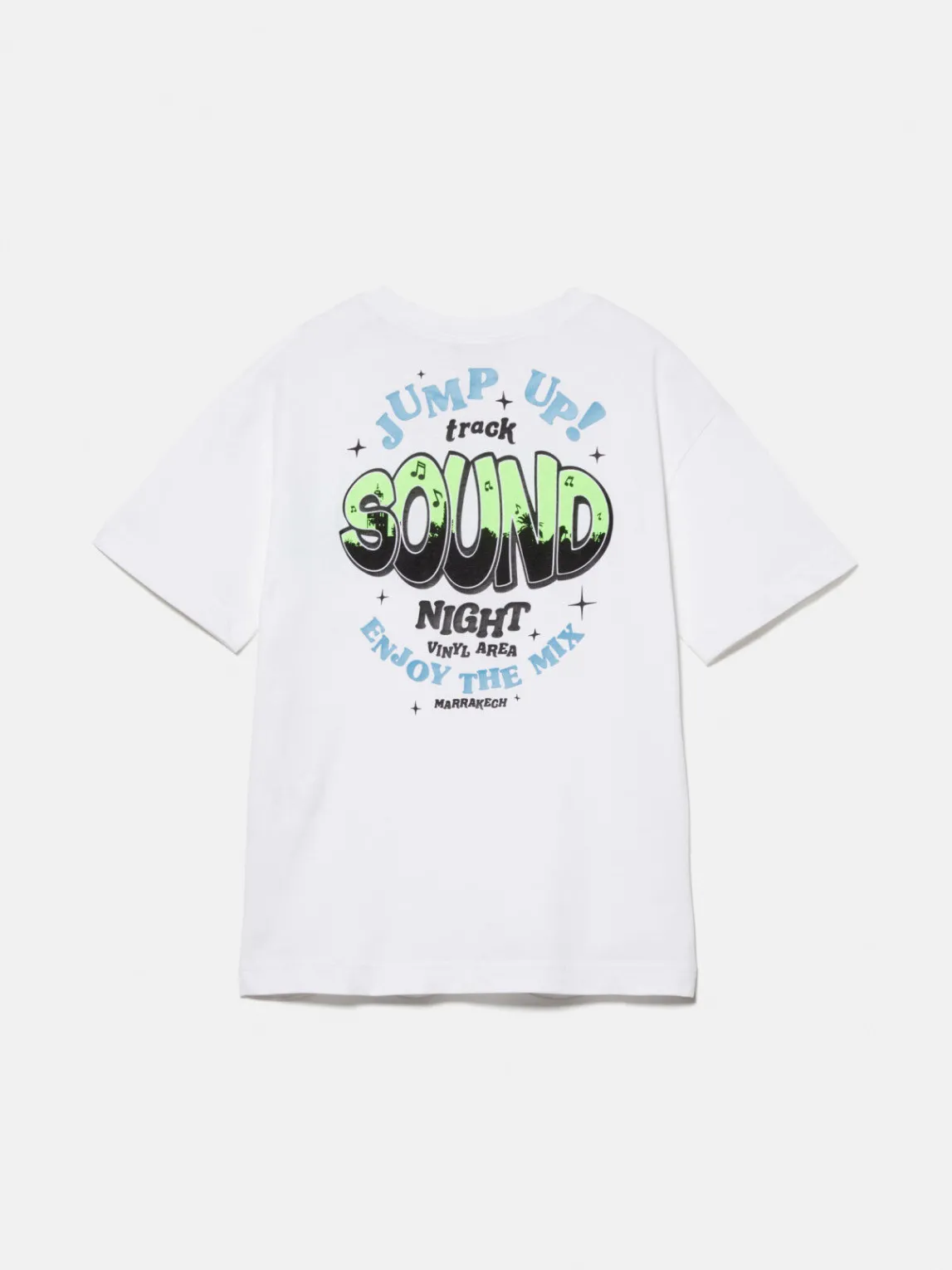 Boys Sisley Shirts & T-Shirts<T-Shirt With Print And Neon Detail