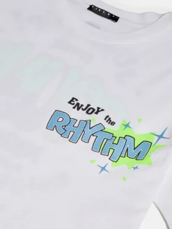 Boys Sisley Shirts & T-Shirts<T-Shirt With Print And Neon Detail