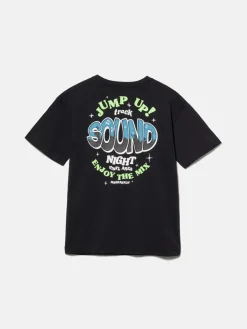 Boys Sisley Shirts & T-Shirts<T-Shirt With Print And Neon Detail