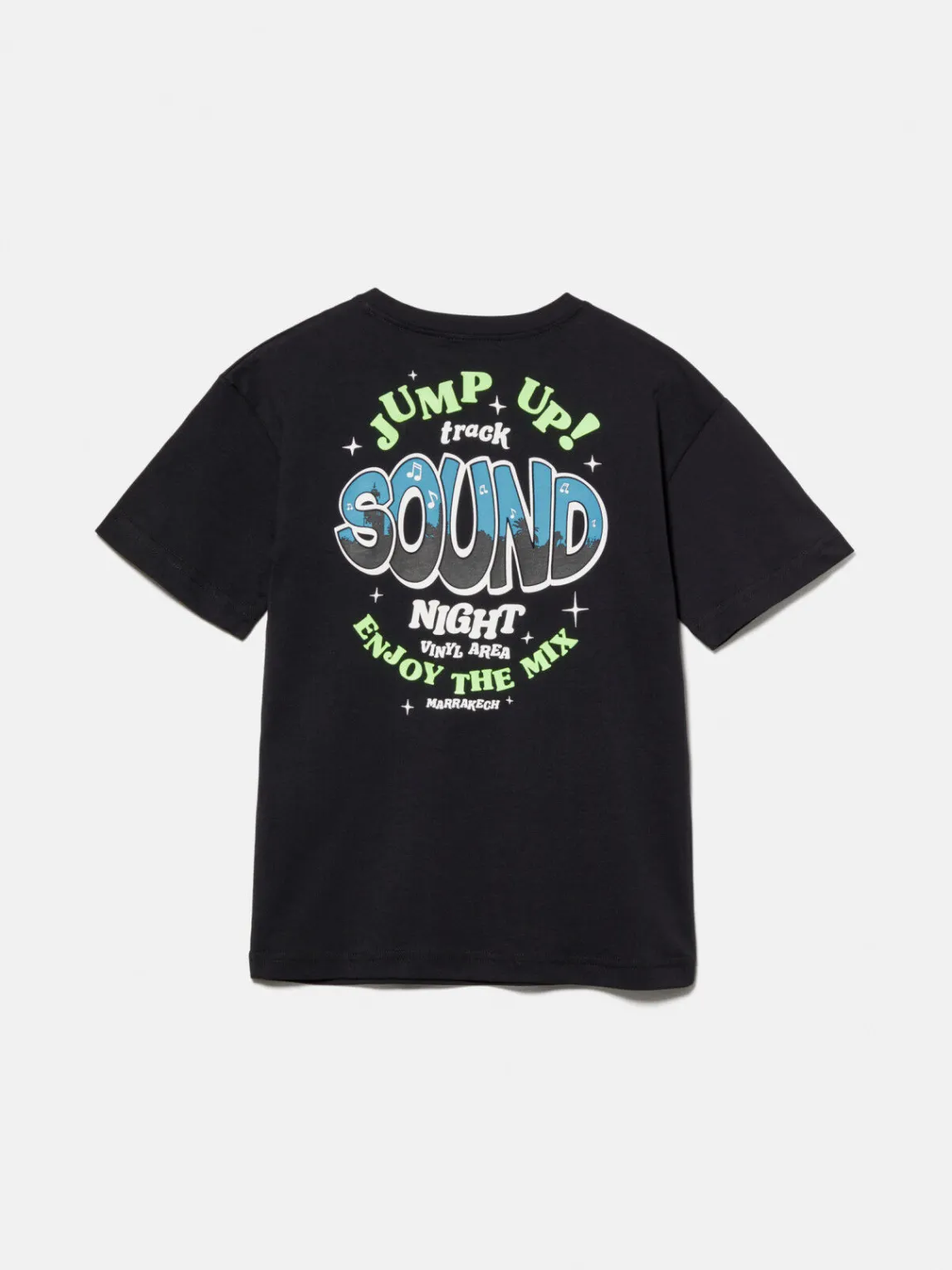 Boys Sisley Shirts & T-Shirts<T-Shirt With Print And Neon Detail