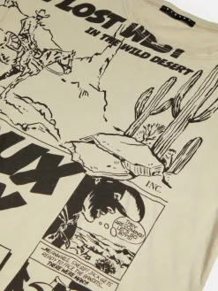 Boys Sisley Shirts & T-Shirts<T-Shirt With Print And Raw Cut