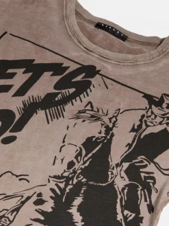 Boys Sisley Shirts & T-Shirts<T-Shirt With Print And Raw Cut