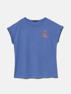 Girls Sisley Tops & T-Shirts<T-Shirt With Print And Sequins