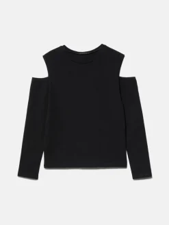 Girls Sisley Tops & T-Shirts<T-Shirts With Porthole On The Shoulders