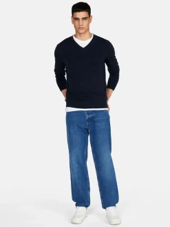 Men Sisley Jumpers & Knitwear<V-Neck Sweater
