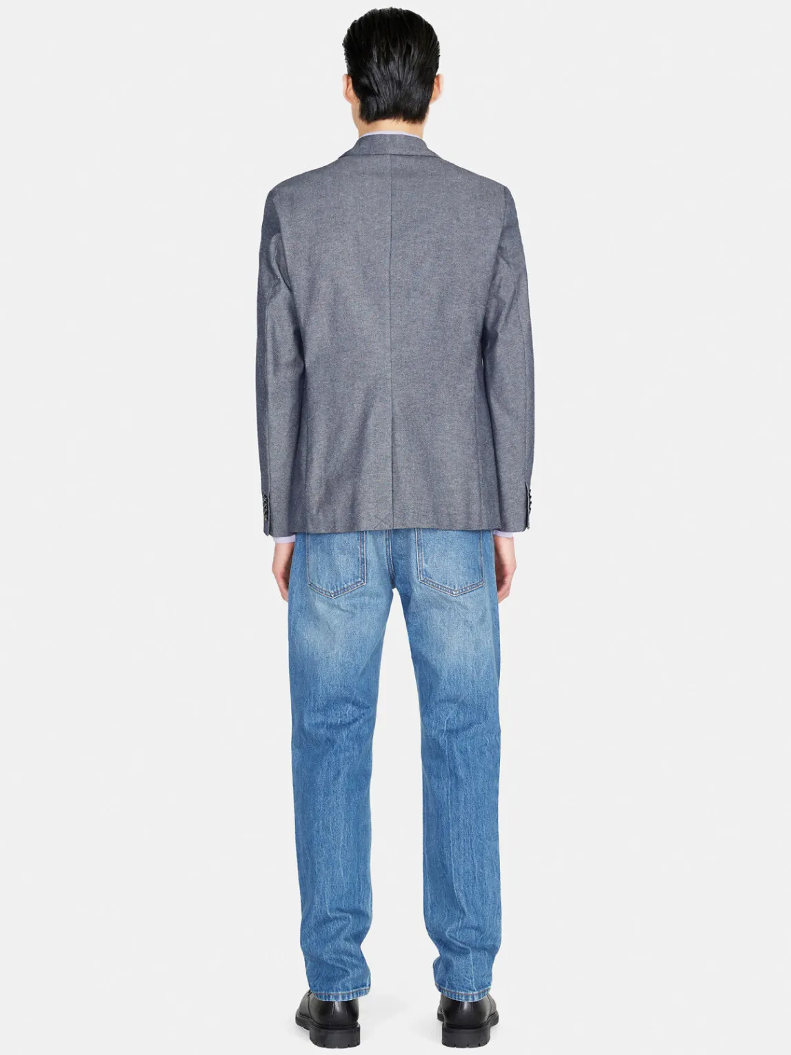 Men Sisley Jackets & Coats<Yarn Dyed Single-Breasted Jacket