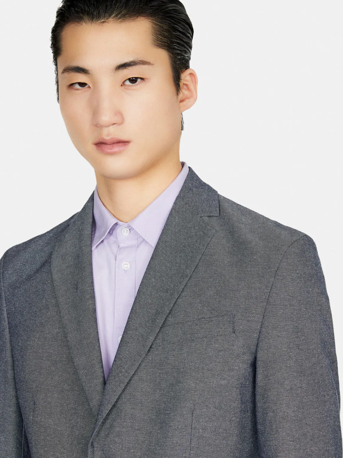 Men Sisley Jackets & Coats<Yarn Dyed Single-Breasted Jacket